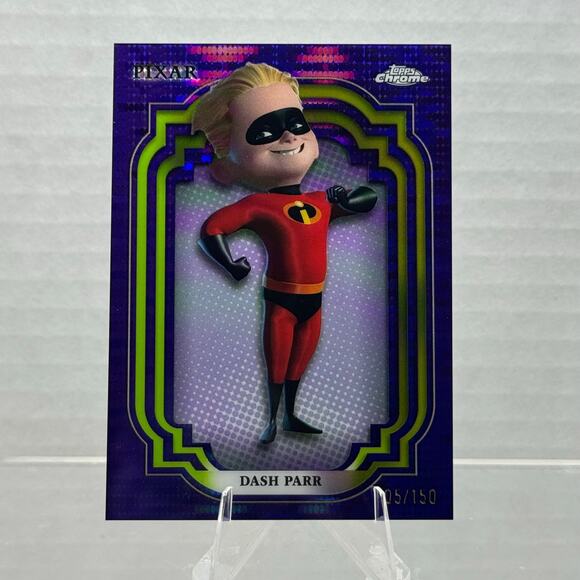 Disney Topps Chrome 2024 Dash Parr Purple Pulsar Refractor Parallel /150 - Picture 2 of 5